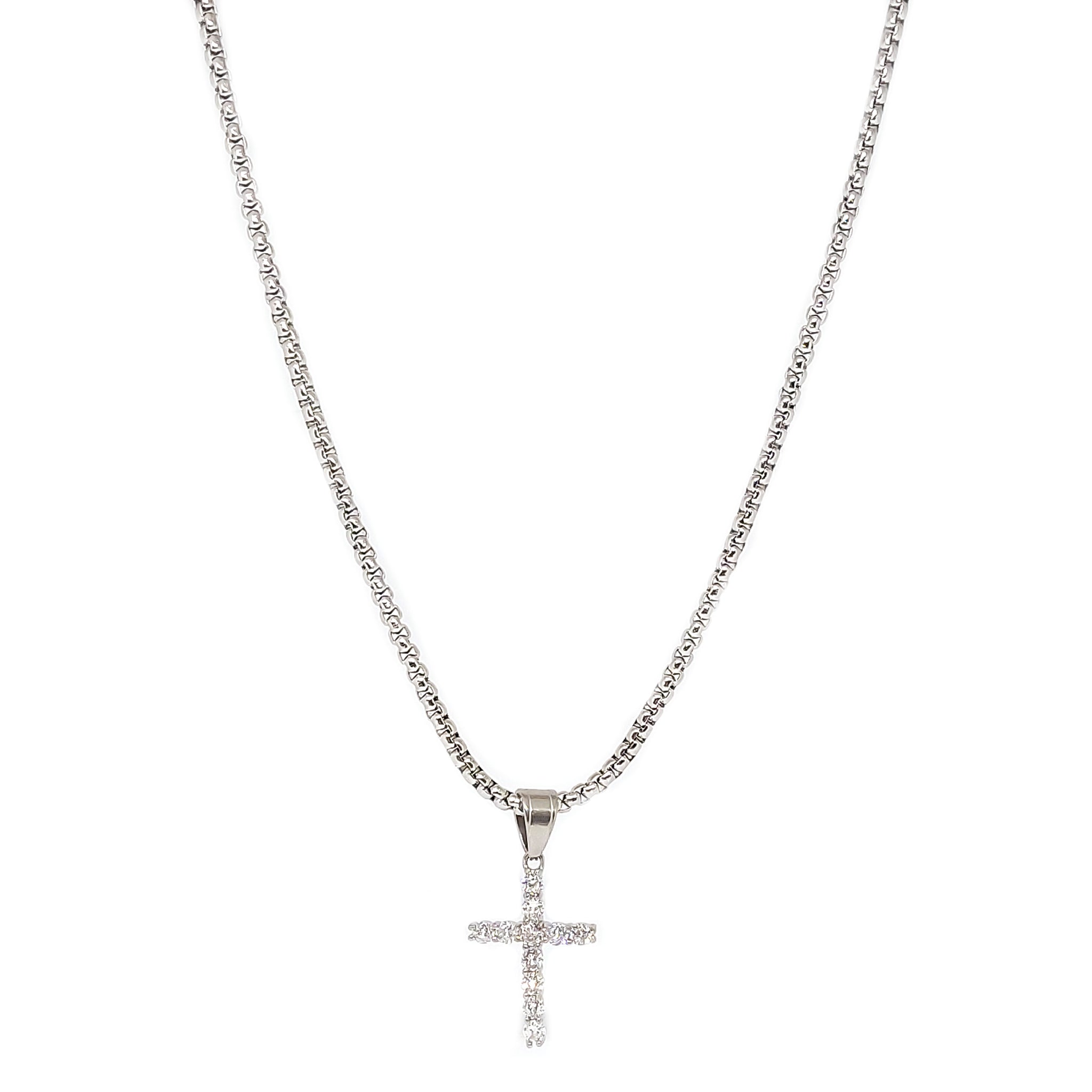 ESN 7452: 11-Cz Crucifix w/ 17" Belcher Chain