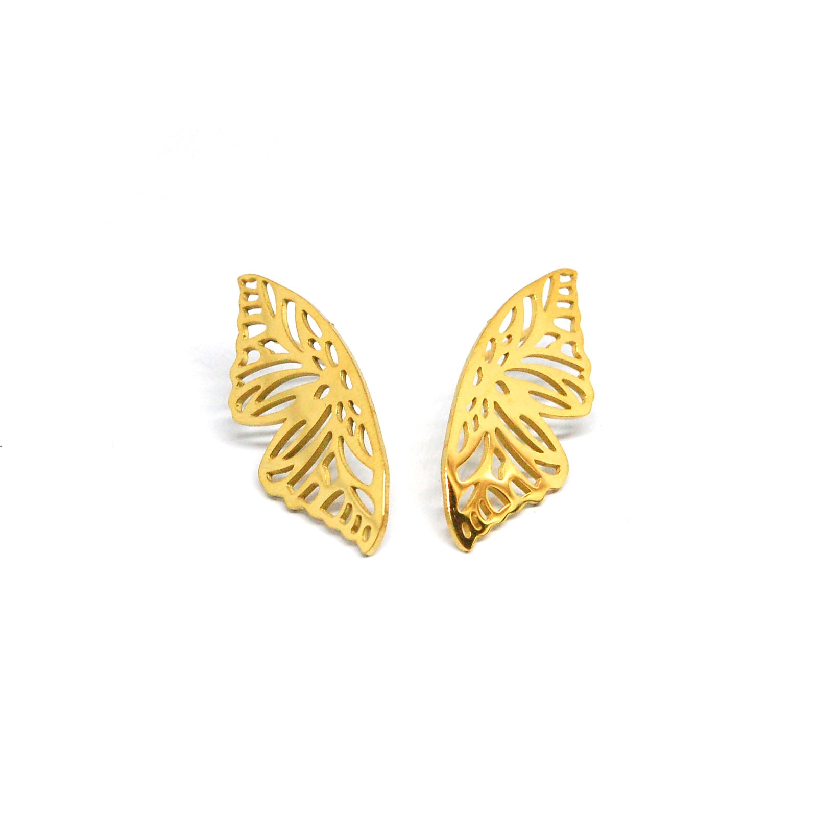 ESE 7633: All IPG Outlined Delicate Butterfly Wings Earrings
