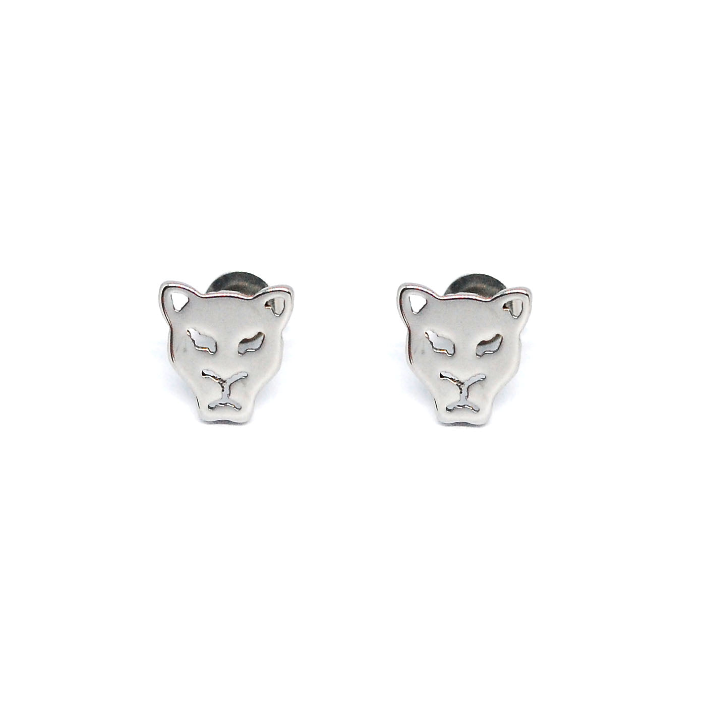 ESE 4943: White Panther Studs Earrings