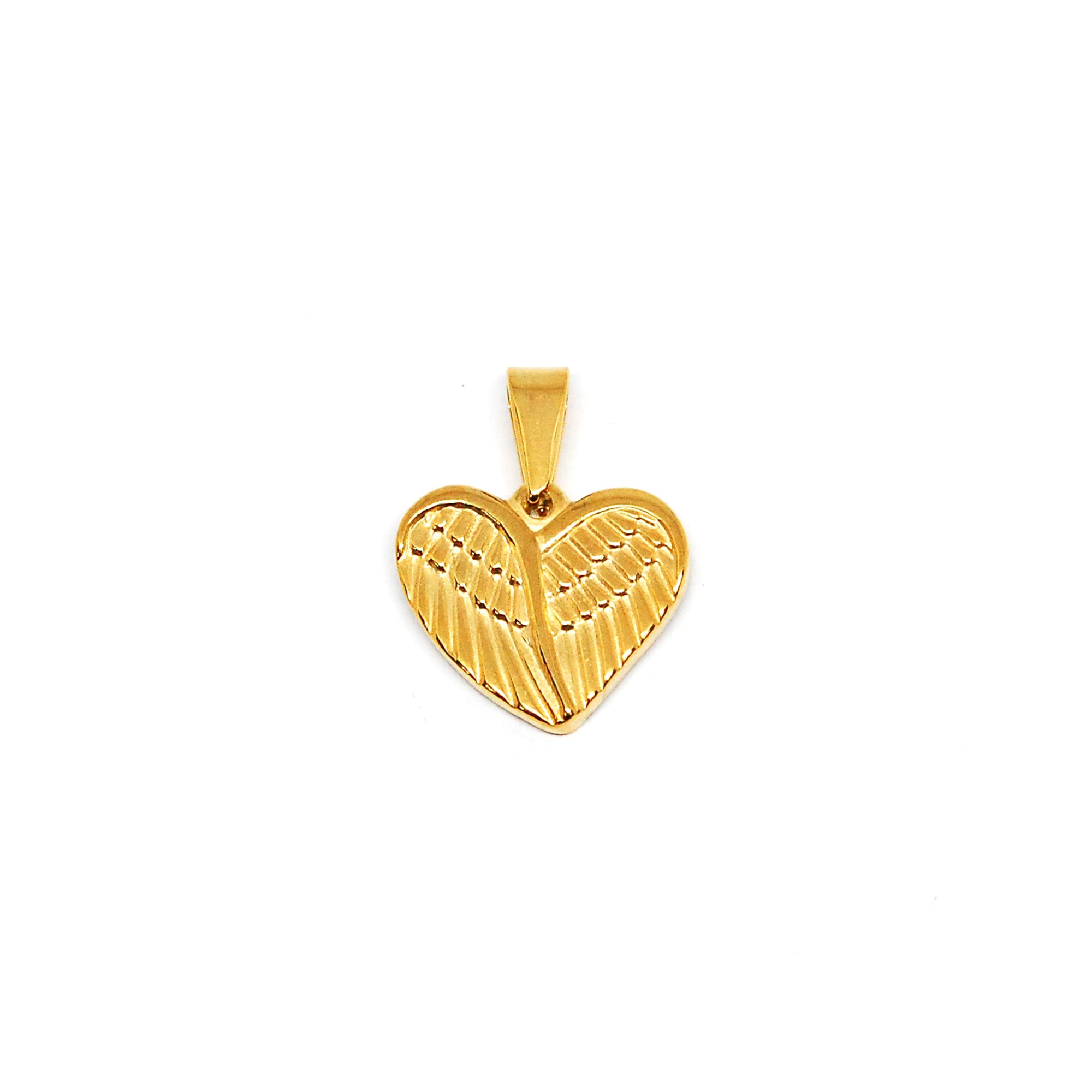 ESP 5412: Gold Plated Double-Sided Winged Heart Pendant