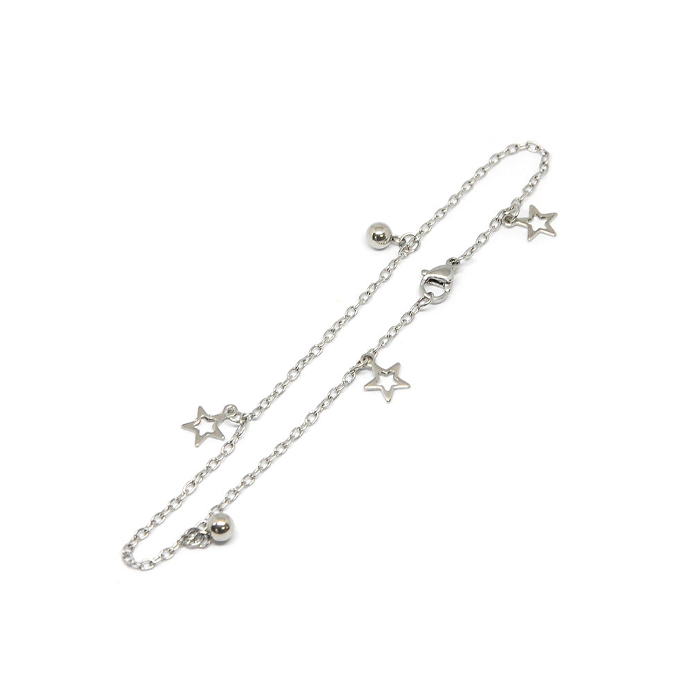 ESA 5700 : All Star Anklet w/ 2 Ball Charms
