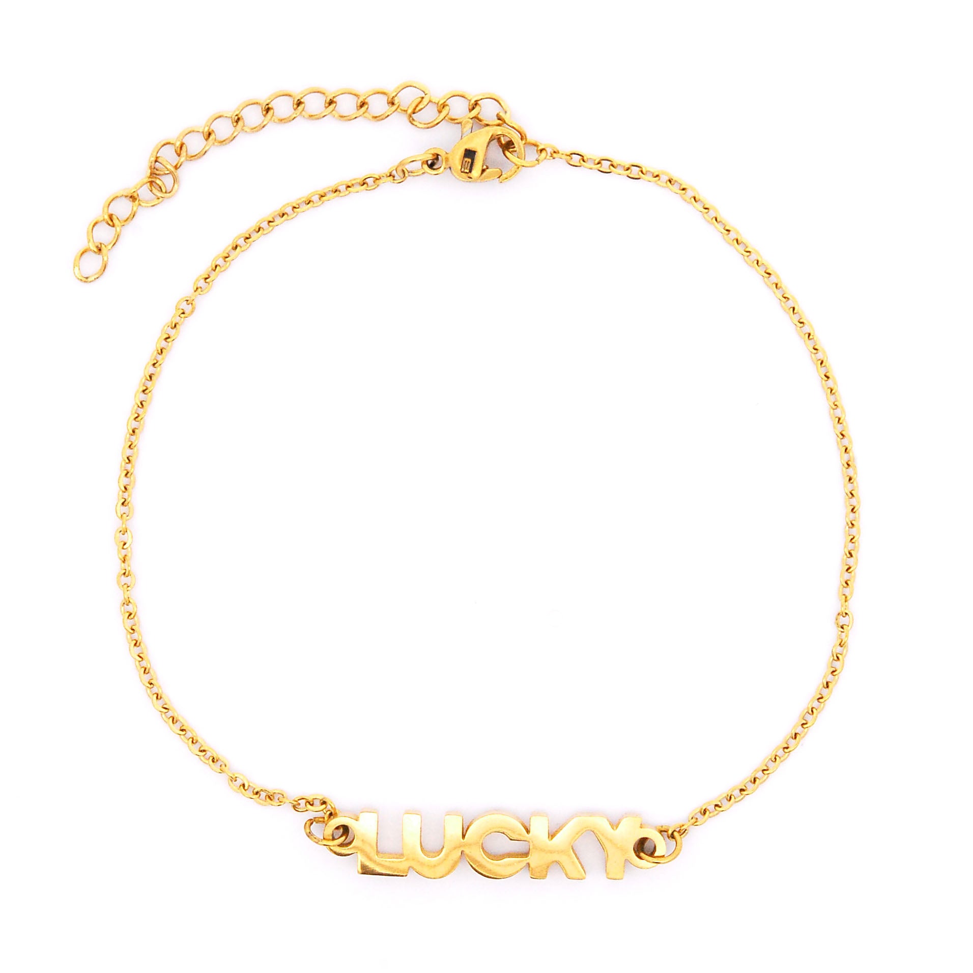 ESBL 7615: Gold-Plated Lucky Bracelet (7"+2")