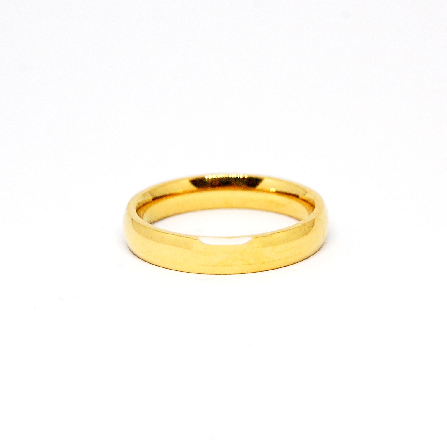 ESR 7820: Joyce Flat Comfort Fit Gold Plated Ring (4mm)