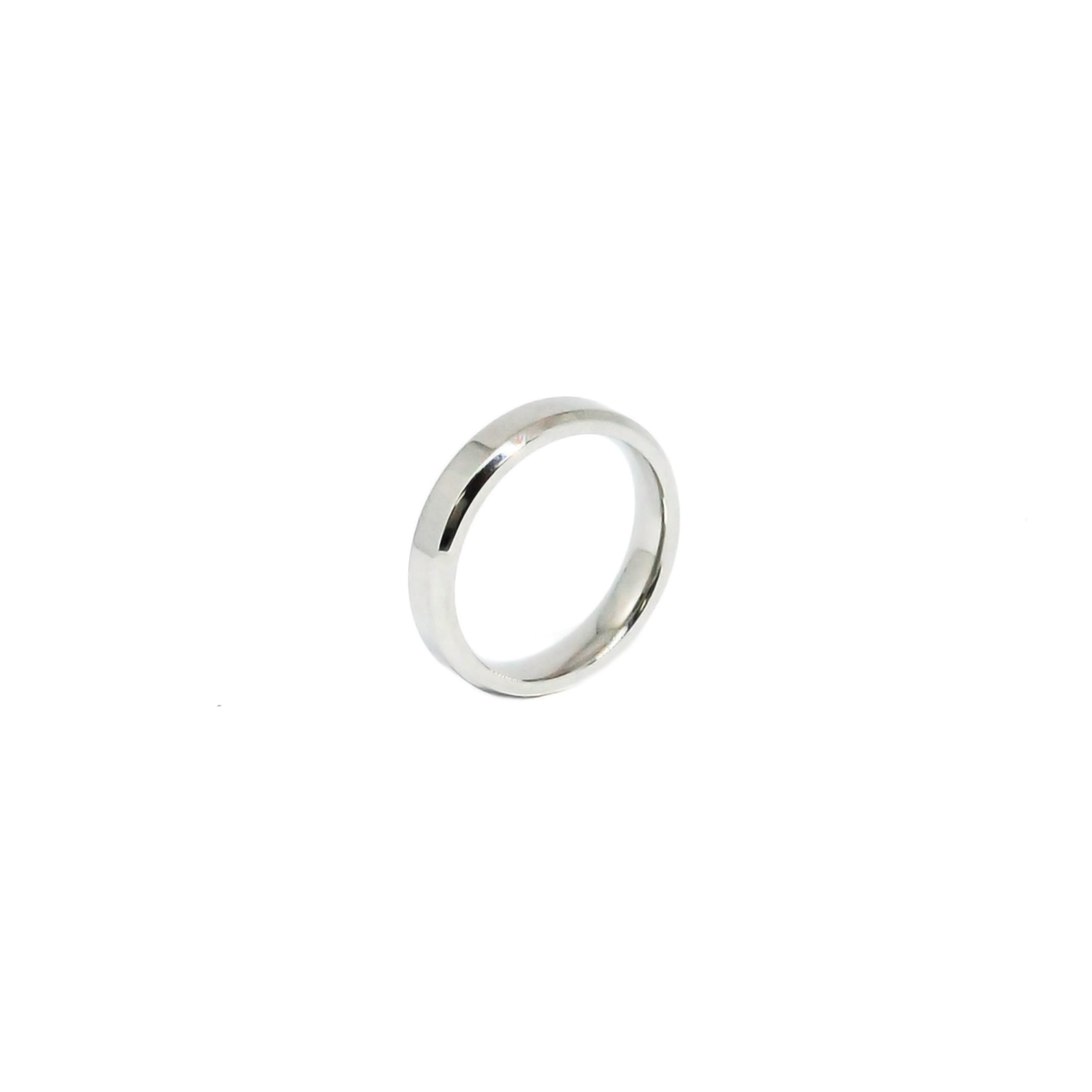 ESR 7543: Karen Stainless Steel glossy 4mm Flat Comfort Fit Ring