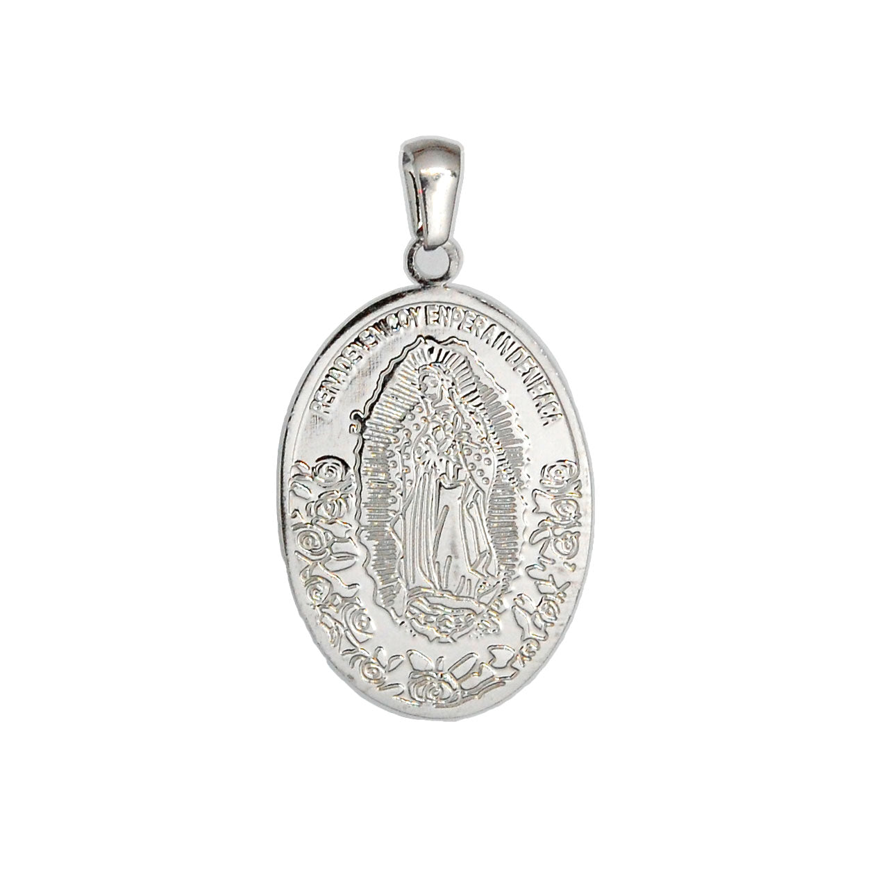 ESP 5632: Glossy Virgin Mary Oval Pendant ( Large )