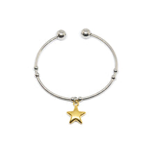 ESBG 5642: Hard Bangle w/ 2 Ball Ends w/ IPG Twinkle Charm