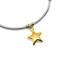 ESBG 5642: Hard Bangle w/ 2 Ball Ends w/ IPG Twinkle Charm