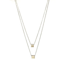 ESN 5706: Double Plain Dice Necklace w/ 14.5