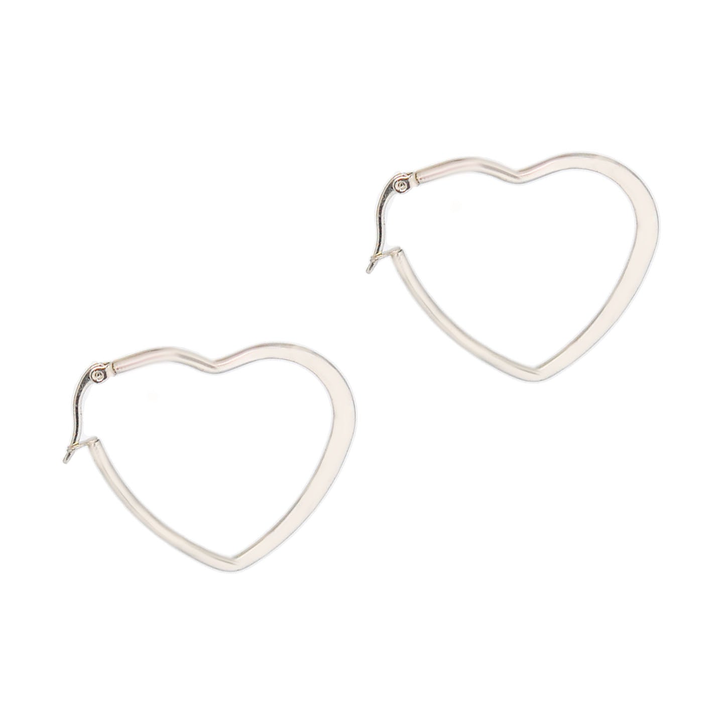 ESE 6994: 38mm Flat Heart Hoop Earrings
