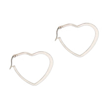 ESE 6994: 38mm Flat Heart Hoop Earrings