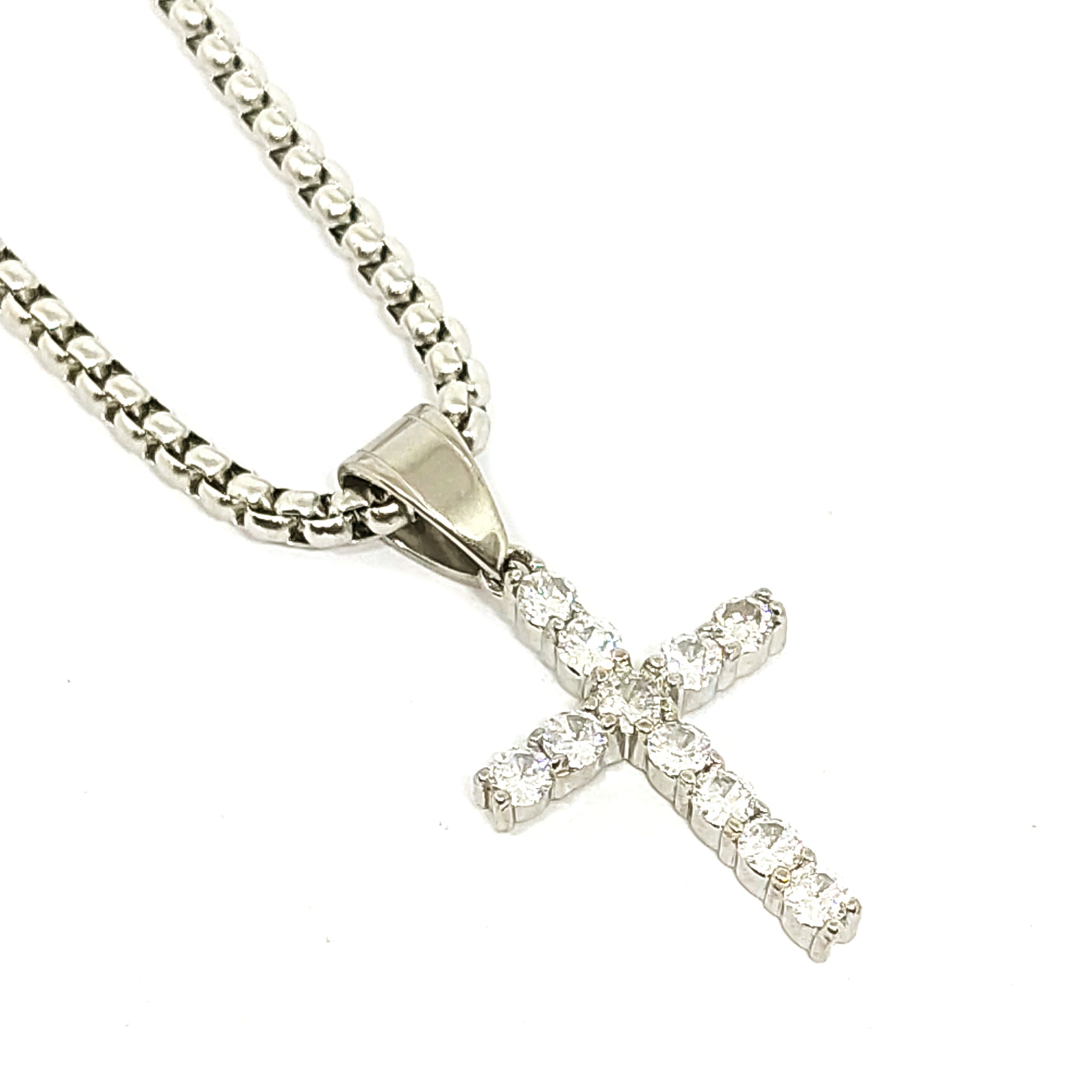 ESN 7452: 11-Cz Crucifix w/ 17" Belcher Chain