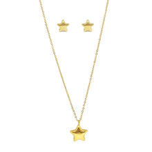 SET 7617: Solid Gold Plated Twinkle Star Set