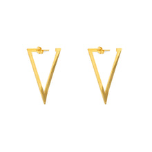 ESE 7649: All IPG 25mm Triangular Outline Earrings