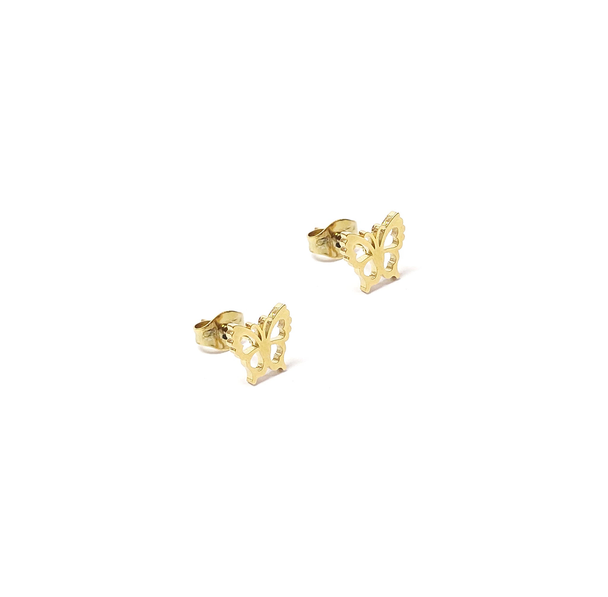 ESE 7911: All IPG 6-Pc (2x Cz + 4x Butterfly Sm-Big ) Studs Set