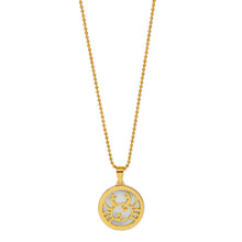 ESN 7965: All IPG Mop Cancer Zodiac Necklace w/ 18