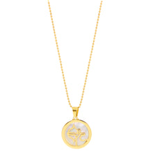 ESN 7966: All IPG Mop Sagittarius Zodiac Necklace w/ 18
