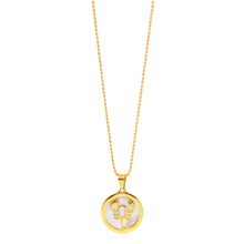ESN 7967: All IPG Mop Scorpion Zodiac Necklace w/ 18