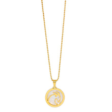 ESN 7968: All IPG Mop Capricorn Zodiac Necklace w/ 18