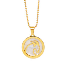ESN 7968: All IPG Mop Capricorn Zodiac Necklace w/ 18