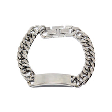 ESBL 7978: Thick Large ID Nameplate Cuban Link Bracelet