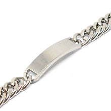 ESBL 7978: Thick Large ID Nameplate Cuban Link Bracelet