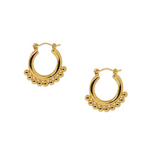 ESE 7993: All IPG 9-Ball 20mm Hoop Earrings