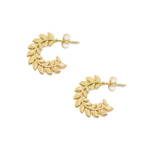 ESE 7994: All IPG Greecian Leaves Hoops (18mm)