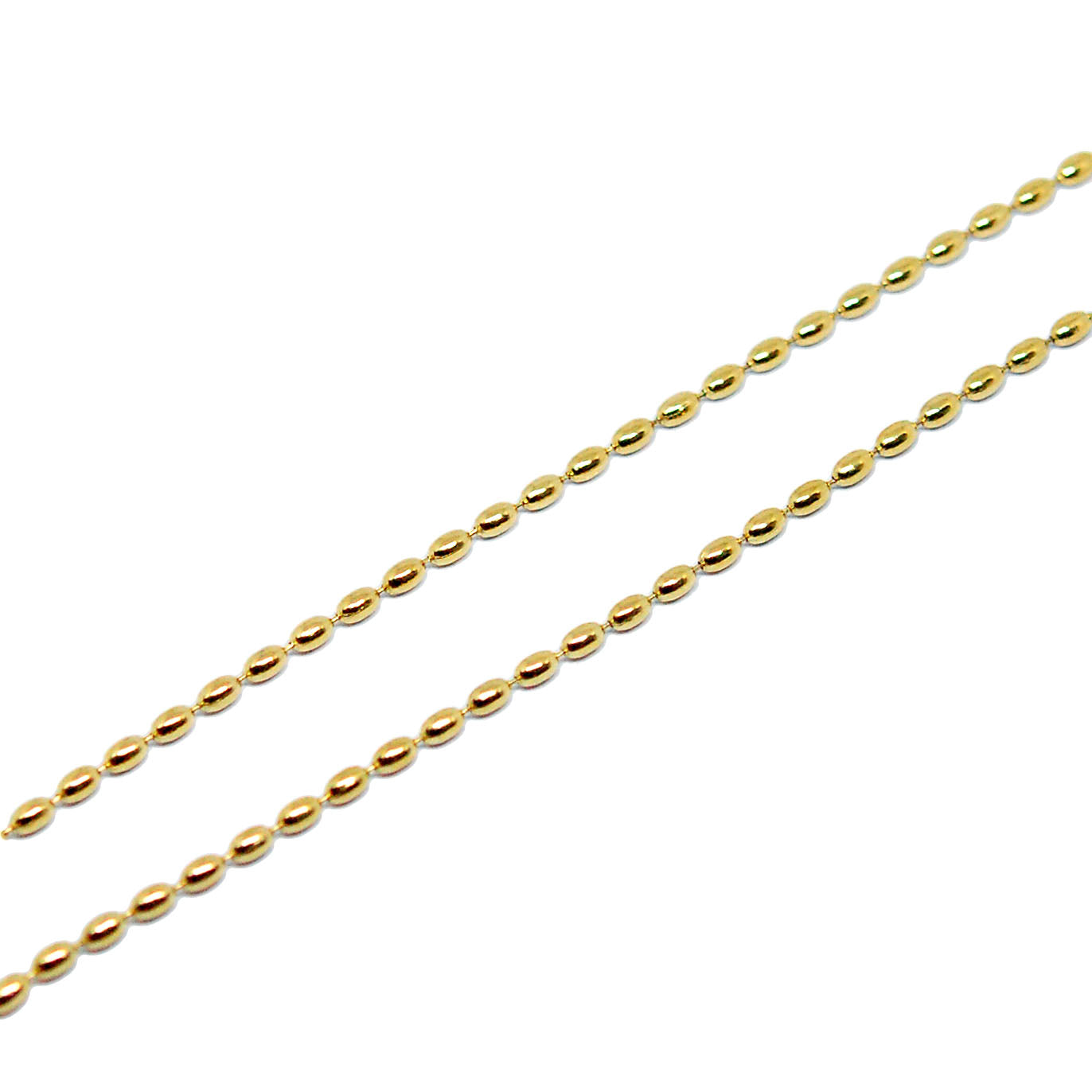 ESN 8039: All IPG Oval Steel Ball Necklace (16"+2")