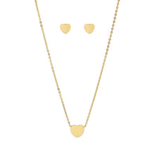 SET 8060: All IPG Solid Heart Nlace & IPG Heart Stud Set (15.5