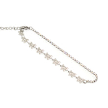 ESA 8075: 10-Baby Butterfly Anklet w/ 38 Cz (8.5