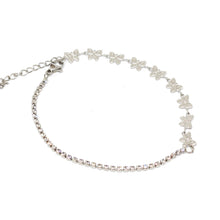 ESA 8075: 10-Baby Butterfly Anklet w/ 38 Cz (8.5