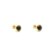 ESE 8079: All IPG Enclosed 6mm Speial Stone Studs w/ Baby Safe Chapita