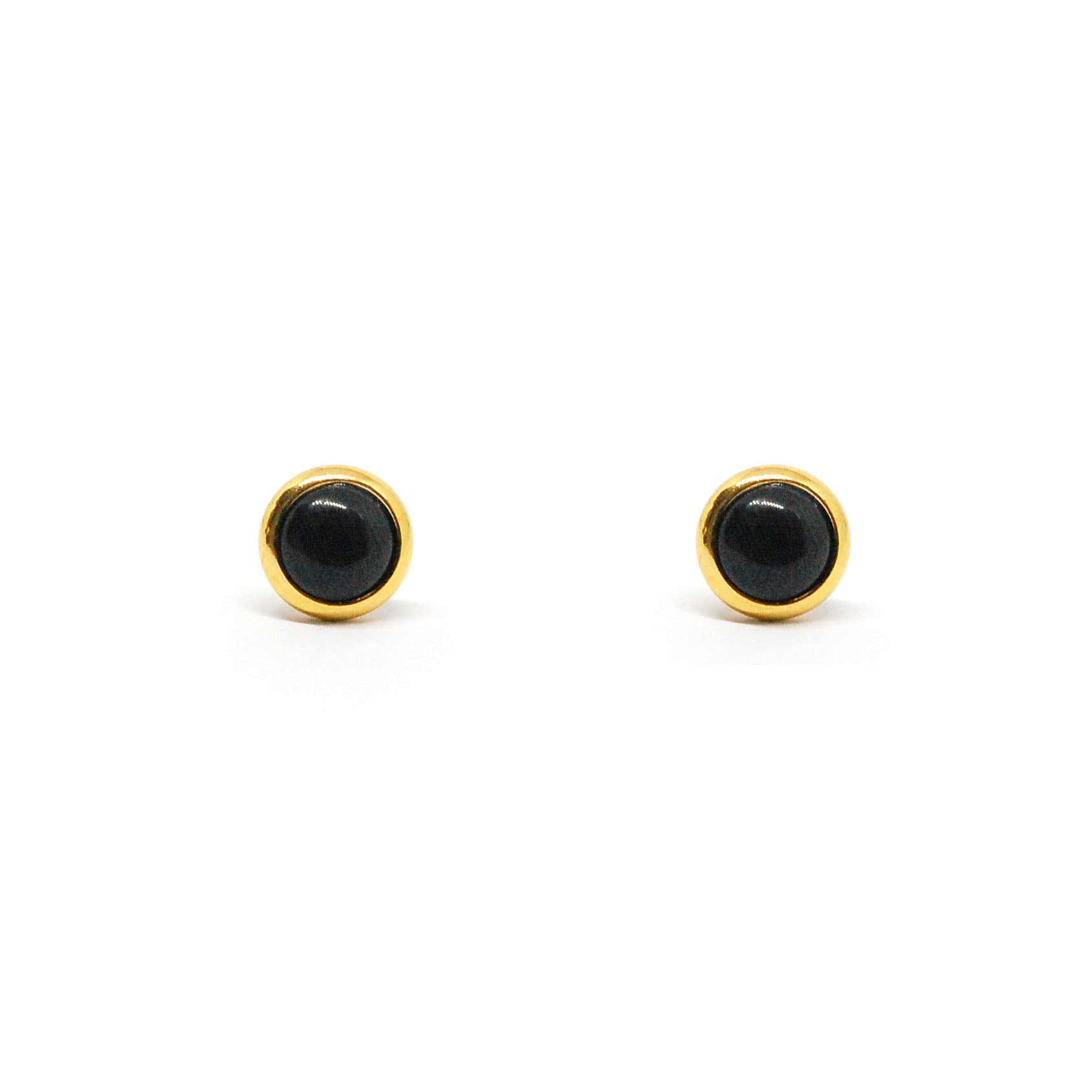 ESE 8079: All IPG Enclosed 6mm Speial Stone Studs w/ Baby Safe Chapita