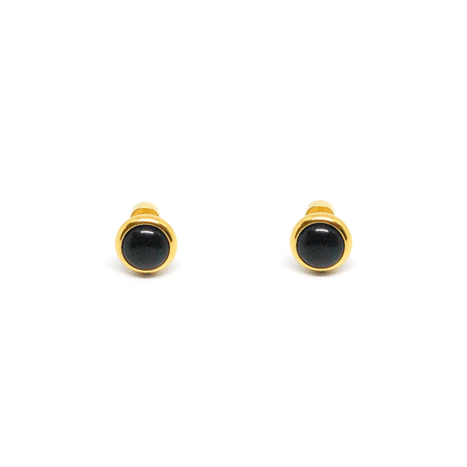 ESE 8079: All IPG Enclosed 6mm Speial Stone Studs w/ Baby Safe Chapita