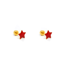 ESE 8080: All IPG Enamel Star Studs w/ Baby Safe Chapita