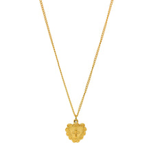 ESN 8145: All IPG Cross Inside Sacred Heart Necklace (15.5