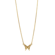 ESN 8194: All IPG Cz-Studded Solo Butterfly Necklace (45cm+5cm Ch)