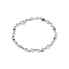 ESBL 8272: Glossy S/S Solid Multi-Dot Bracelet