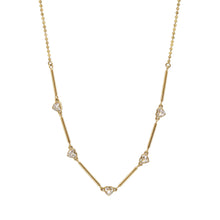 ESN 8276: All IPG 5x Tiny Heart Cz Dainty Necklace (45+5cm)