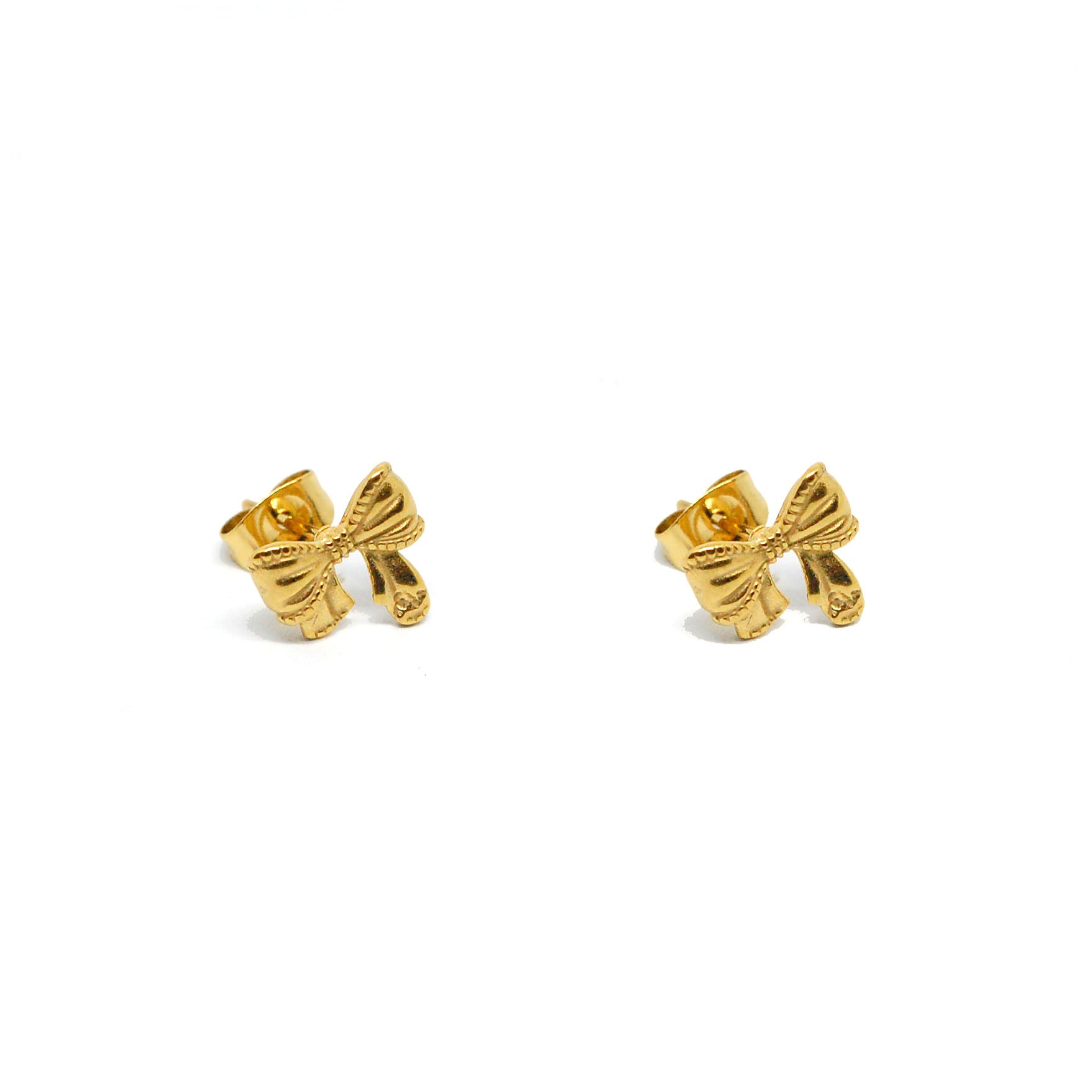 ESE 8386: All Gold-Plated Dainty Minnie Bowtie Studs