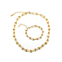 SET 8397: Tiffany All IPG Multi-Link U-Ball Necklace & Bracelet Set