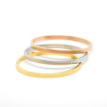 ESBG 8474: Set of 3 Criss-Cross Hard Bangle SS/YG/RG