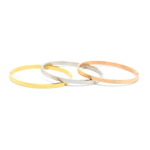 ESBG 8474: Set of 3 Criss-Cross Hard Bangle SS/YG/RG