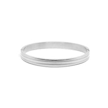 ESBG 8476: 2-Matte Lined Glossy Hard Bangle (6mm)