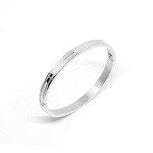 ESBG 8476: 2-Matte Lined Glossy Hard Bangle (6mm)