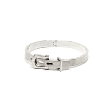 ESBG 8478: Matte Belt w/ Glossy S/S Buckle Hard Bangle (8mm)