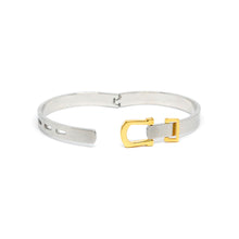 ESBG 8479: Matte Belt w/ Glossy IPG Buckle Hard Bangle (8mm)