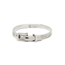 ESBG 8482: Matte Belt w/ Glossy S/S Buckle Hard Bangle (6mm)