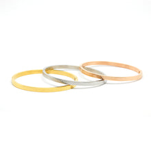 ESBG 8483: Set of 3 Wheat Pattern Hard Bangle SS/YG/RG