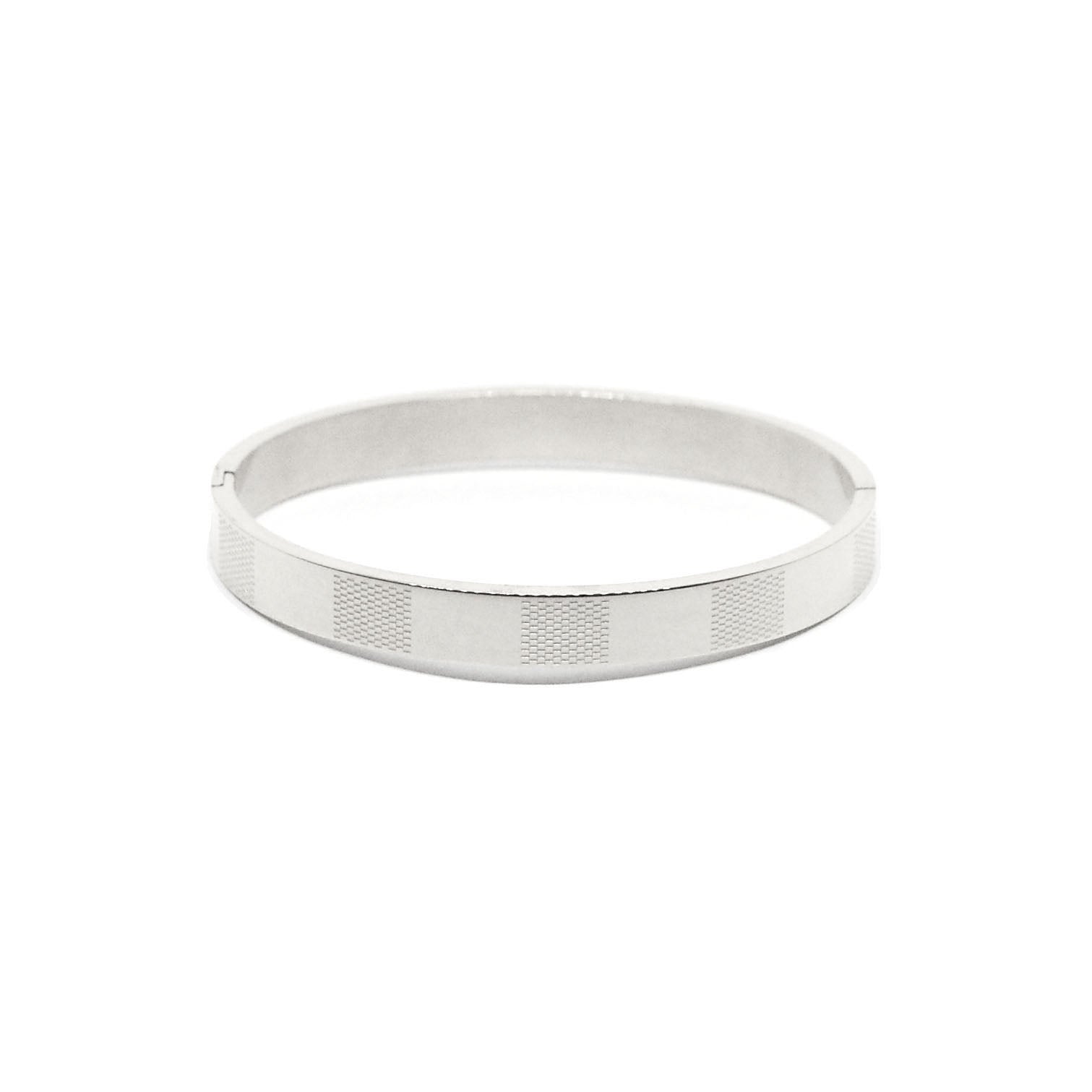 ESBG 8484: Glossy Louise Stripe Hard Bangle (8mm)
